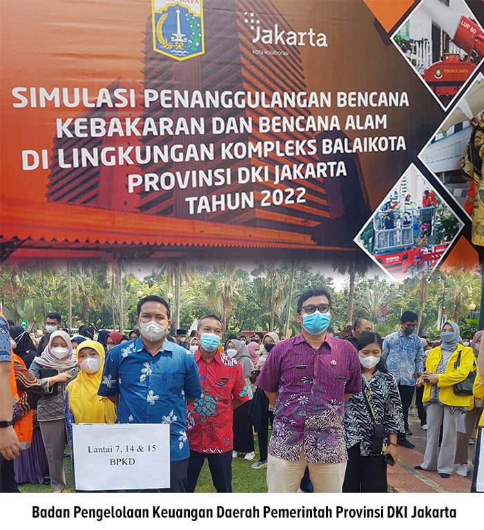 Sosialisasi dan Simulasi Penanggulangan Kebakaran dan Bencana Alam di Balai Kota Provinsi DKI Jakarta