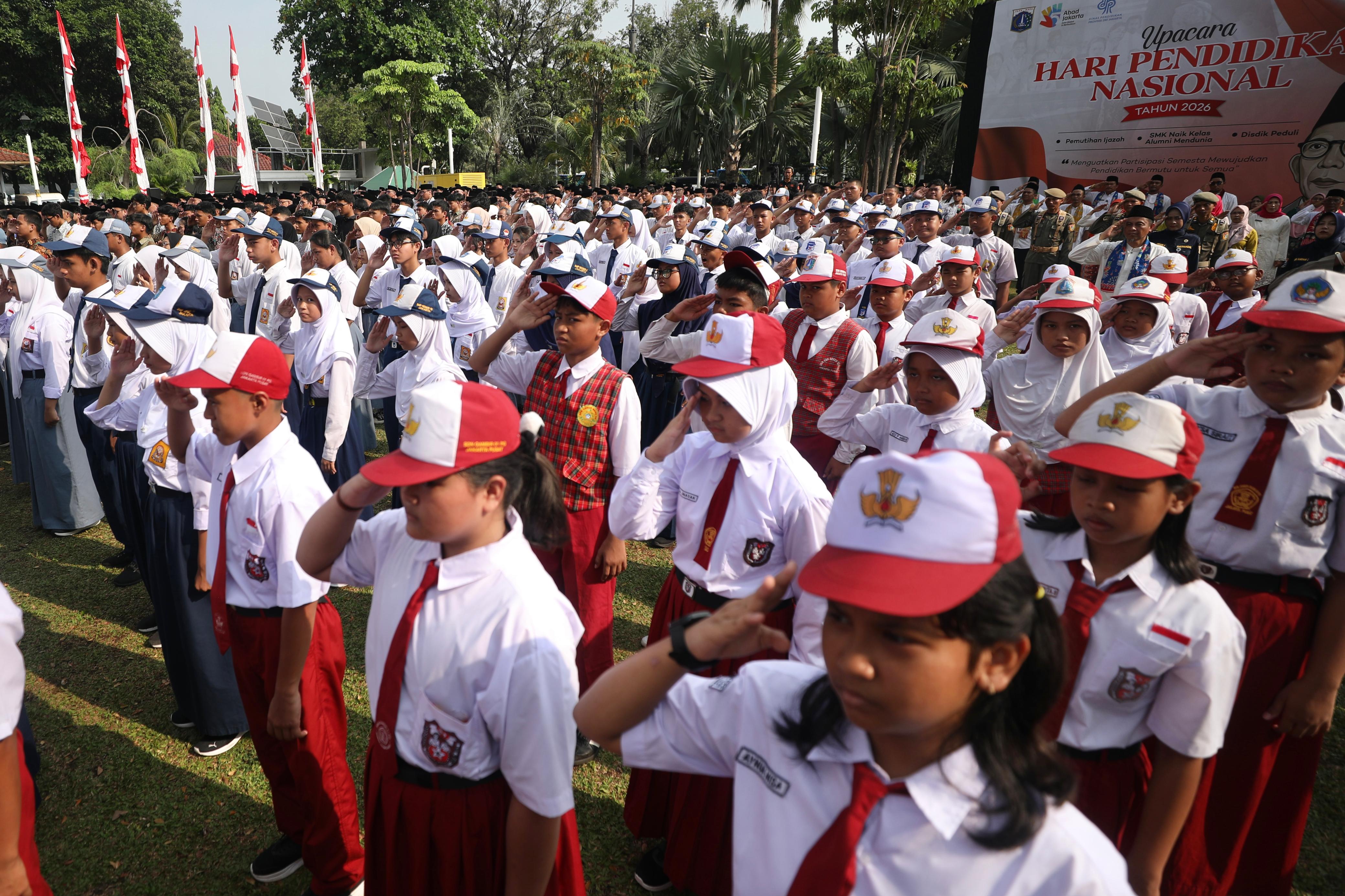 Upacara Hardiknas 2026 di Balai Kota Jakarta